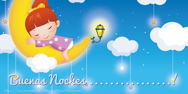 Felicitaciones Personalizadas de buenas noches - Buenas Noches ...! Imagen con luna y nubes en el cielo de la tarde