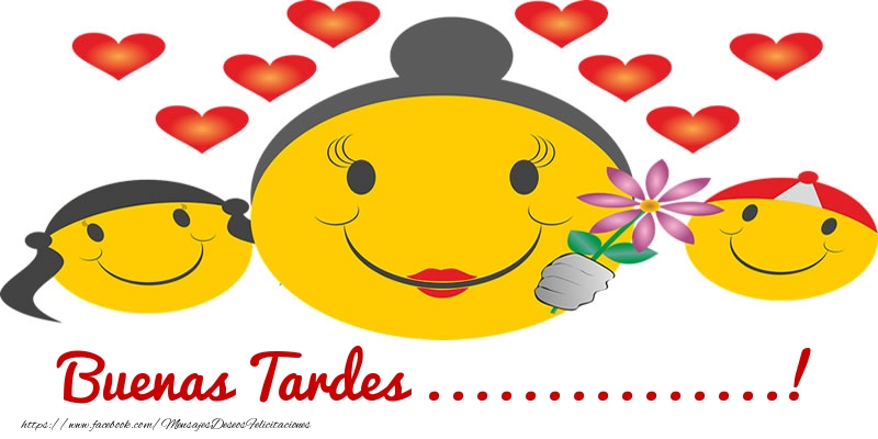Felicitaciones Personalizadas de buenas tardes - Corazón & Emoticones | Buenas Tardes ...!