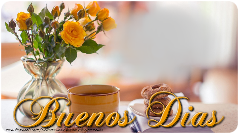 Felicitaciones Personalizadas de buenos días - Café & Dulce & Flores & 1 Foto & Marco De Fotos | Buenos Dias