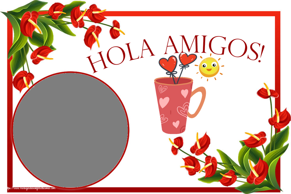 Felicitaciones Personalizadas de buenos días - Hola amigos! - Crea tarjetaa personalizadas con foto perfil de facebook ~ café matutino