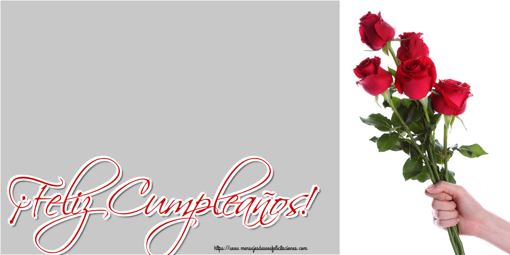 Felicitaciones Personalizadas de cumpleaños - 🌼 Flores | ¡Feliz Cumpleaños! - Marco de foto