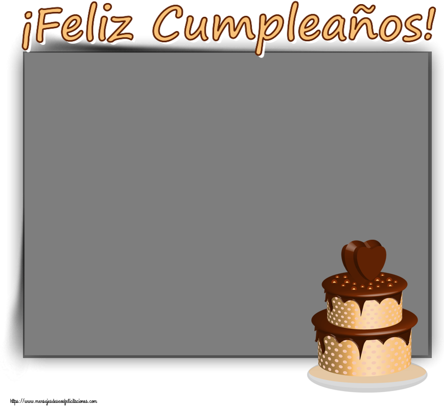 Felicitaciones Personalizadas de cumpleaños - Tartas & 1 Foto & Marco De Fotos | ¡Feliz Cumpleaños! - Marco de foto