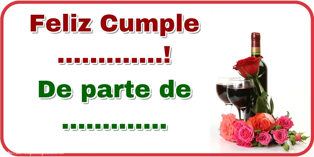 Felicitaciones Personalizadas de cumpleaños - 🥂🍾🌼 Champán & Flores | Feliz Cumple ...! De parte de ...