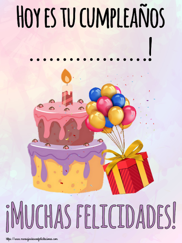 Felicitaciones Personalizadas de cumpleaños - 🎂 Tartas | Hoy es tu cumpleaños ...! ¡Muchas felicidades!