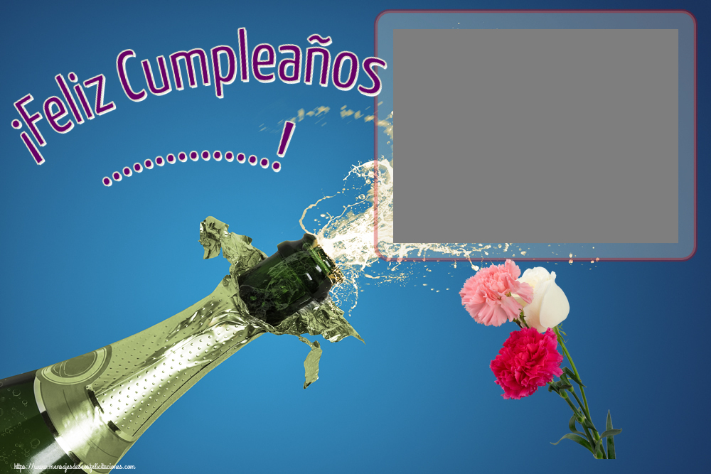 Felicitaciones Personalizadas de cumpleaños - ¡Feliz Cumpleaños ...! - Marco de foto ~ tres claveles