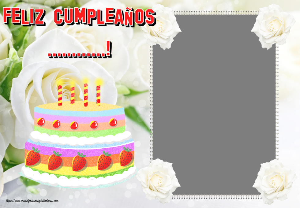 Felicitaciones Personalizadas de cumpleaños - 🎂 Tartas & 1 Foto & Marco De Fotos | ¡Feliz Cumpleaños ...! - Marco de foto