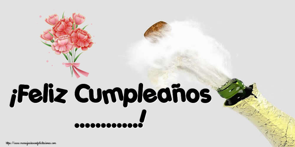 Felicitaciones Personalizadas de cumpleaños - 🌼 Flores | ¡Feliz Cumpleaños ...! ~ Ramo de claveles - Clipart
