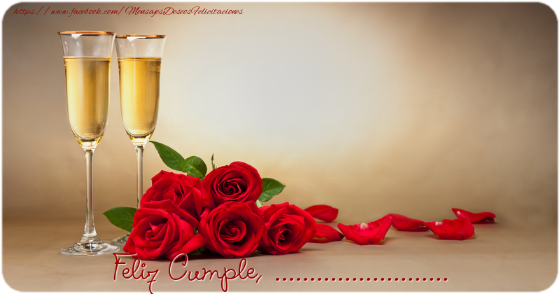 Felicitaciones Personalizadas de cumpleaños - 🥂🍾🌹 Champán & Rosas & 1 Foto & Marco De Fotos | Feliz Cumple, ...