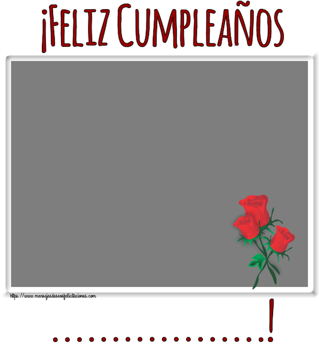 Felicitaciones Personalizadas de cumpleaños - 🌼 Flores & 1 Foto & Marco De Fotos | ¡Feliz Cumpleaños ...! - Marco de foto