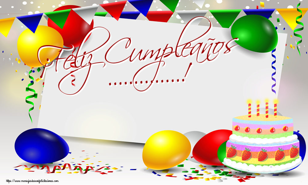 Felicitaciones Personalizadas de cumpleaños - Tartas | ¡Feliz Cumpleaños ...!