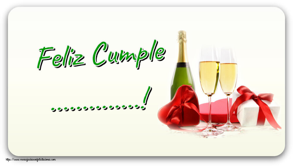 Felicitaciones Personalizadas de cumpleaños - 🥂🍾 Feliz Cumple ...! ~ champán y regalos