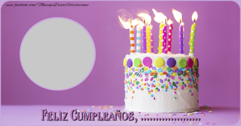 Felicitaciones Personalizadas de cumpleaños - 🎂 Marco De Fotos & Tartas & 1 Foto | Feliz Cumpleaños, ...
