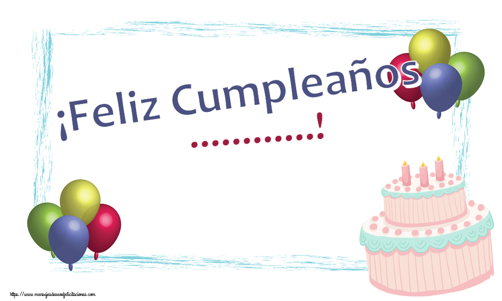 Felicitaciones Personalizadas de cumpleaños - ¡Feliz Cumpleaños ...! ~ tarta rosa