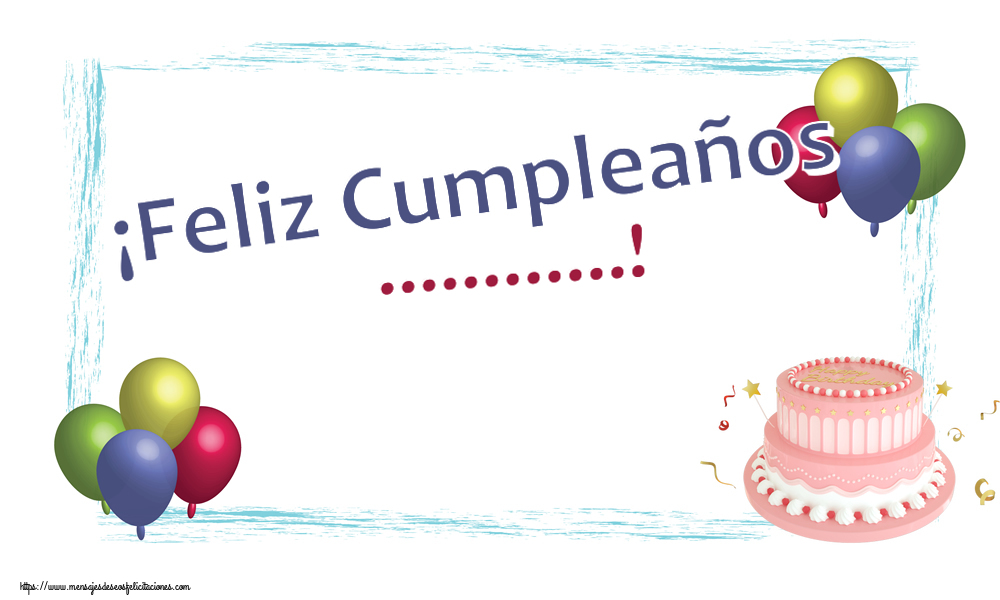 Felicitaciones Personalizadas de cumpleaños - ¡Feliz Cumpleaños ...! ~ Tarta rosa con Happy Birthday