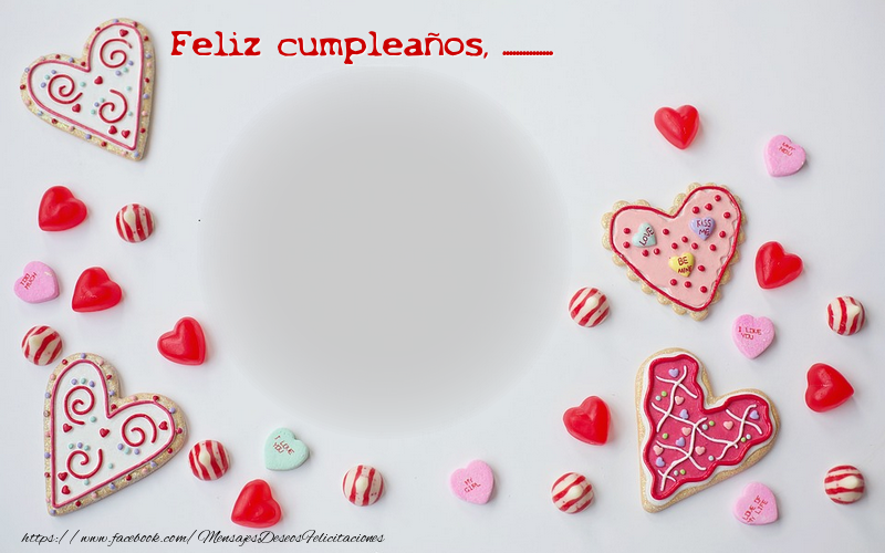 Felicitaciones Personalizadas de cumpleaños - Marco De Fotos & Corazón & 1 Foto | Feliz cumpleaños, ...
