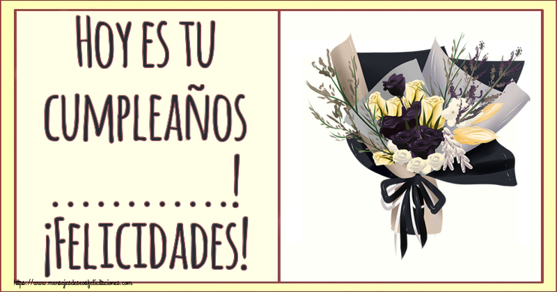 Felicitaciones Personalizadas de cumpleaños - Hoy es tu cumpleaños ...! ¡Felicidades! ~ ramo de flores de diseño