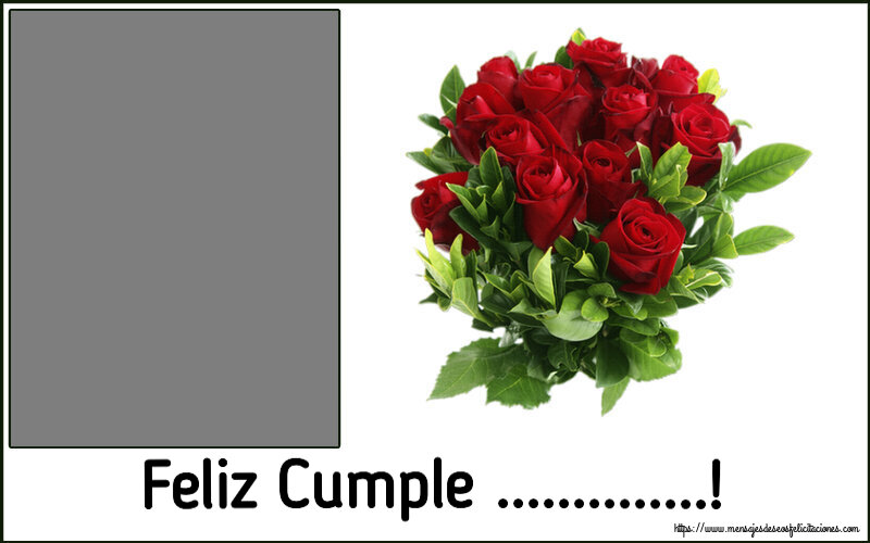 Felicitaciones Personalizadas de cumpleaños - 🌼 Flores | Feliz Cumple ...! - Marco de foto