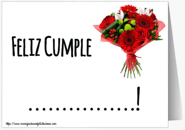 Felicitaciones Personalizadas de cumpleaños - 🌼 Flores | Feliz Cumple ...! ~ ramo de gerberas