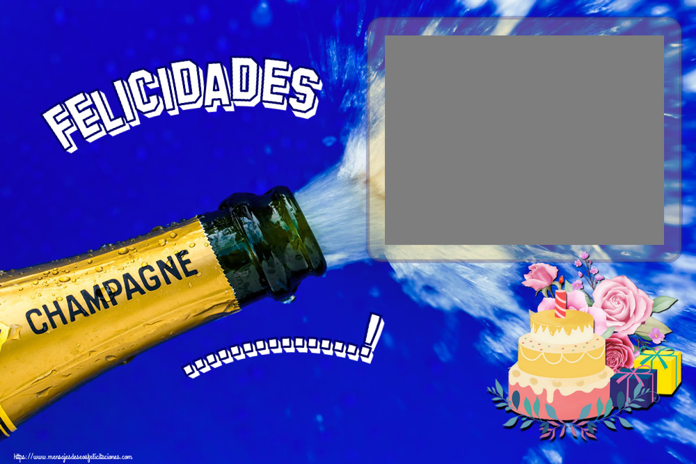 Felicitaciones Personalizadas de cumpleaños - 🎂 Tartas & 1 Foto & Marco De Fotos | Felicidades ...! - Marco de foto