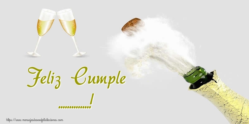 Felicitaciones Personalizadas de cumpleaños - 🥂🍾 Champán | Feliz Cumple ...!