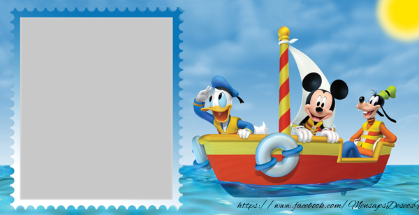 Felicitaciones Personalizadas con fotos - Animación & Marco De Fotos & 1 Foto | Mickey Mouse y sus amigos