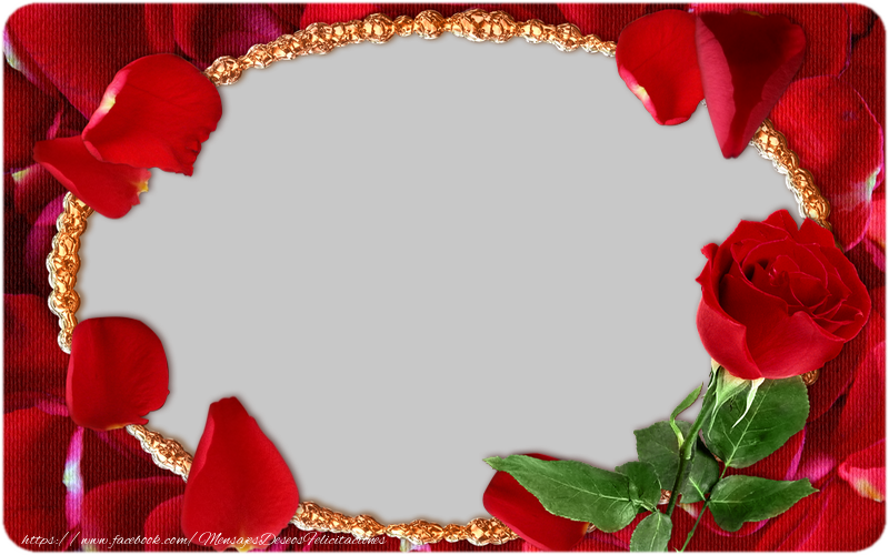 Felicitaciones Personalizadas con fotos - Marco de fotos con las rosas