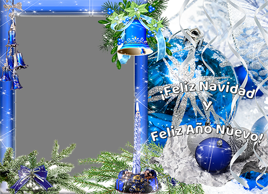 Felicitaciones Personalizadas de Navidad - Bolas De Navidad & Marco De Fotos & 1 Foto | ¡Feliz Navidad y Feliz Año Nuevo! - Marco de foto de Navidad