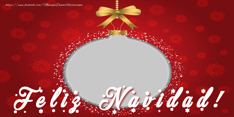 Felicitaciones Personalizadas de Navidad - Bolas De Navidad & Marco De Fotos & 1 Foto | Tarjetas personalizadas con tu foto: Feliz navidad!