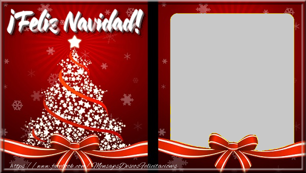 Felicitaciones Personalizadas de Navidad - Árbol De Navidad & Marco De Fotos & 1 Foto | Feliz Navidad