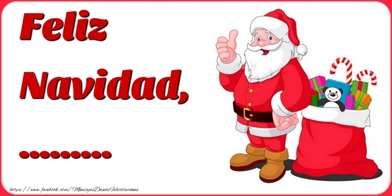 Felicitaciones Personalizadas de Navidad - Papá Noel & Regalo | Feliz Navidad, ...