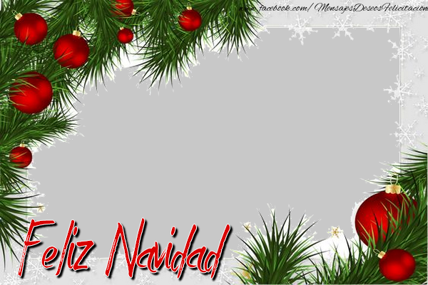 Felicitaciones Personalizadas de Navidad - Árbol De Navidad & Bolas De Navidad & Marco De Fotos & 1 Foto | Feliz Navidad