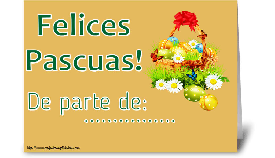 Felicitaciones Personalizadas de pascua - Huevos | Felices Pascuas! De parte de: ...