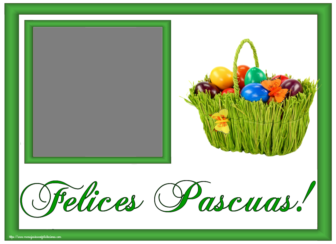 Felicitaciones Personalizadas de pascua - Huevos & 1 Foto & Marco De Fotos | ¡Felices Pascuas! - Crea tarjetaa personalizadas con foto perfil de facebook