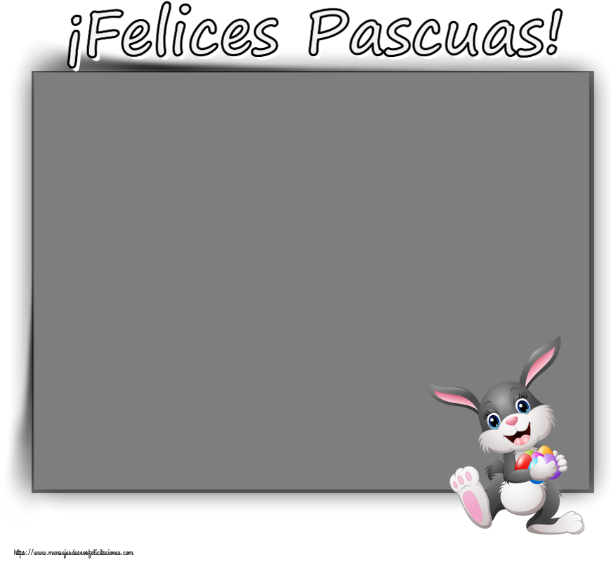 Felicitaciones Personalizadas de pascua - Conejos & 1 Foto & Marco De Fotos | ¡Felices Pascuas! - Marco de foto