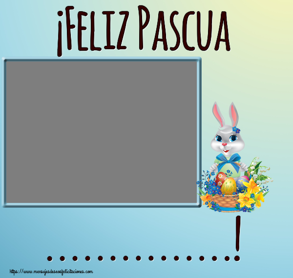 Felicitaciones Personalizadas de pascua - Conejos & 1 Foto & Marco De Fotos | ¡Feliz Pascua ...! - Marco de foto