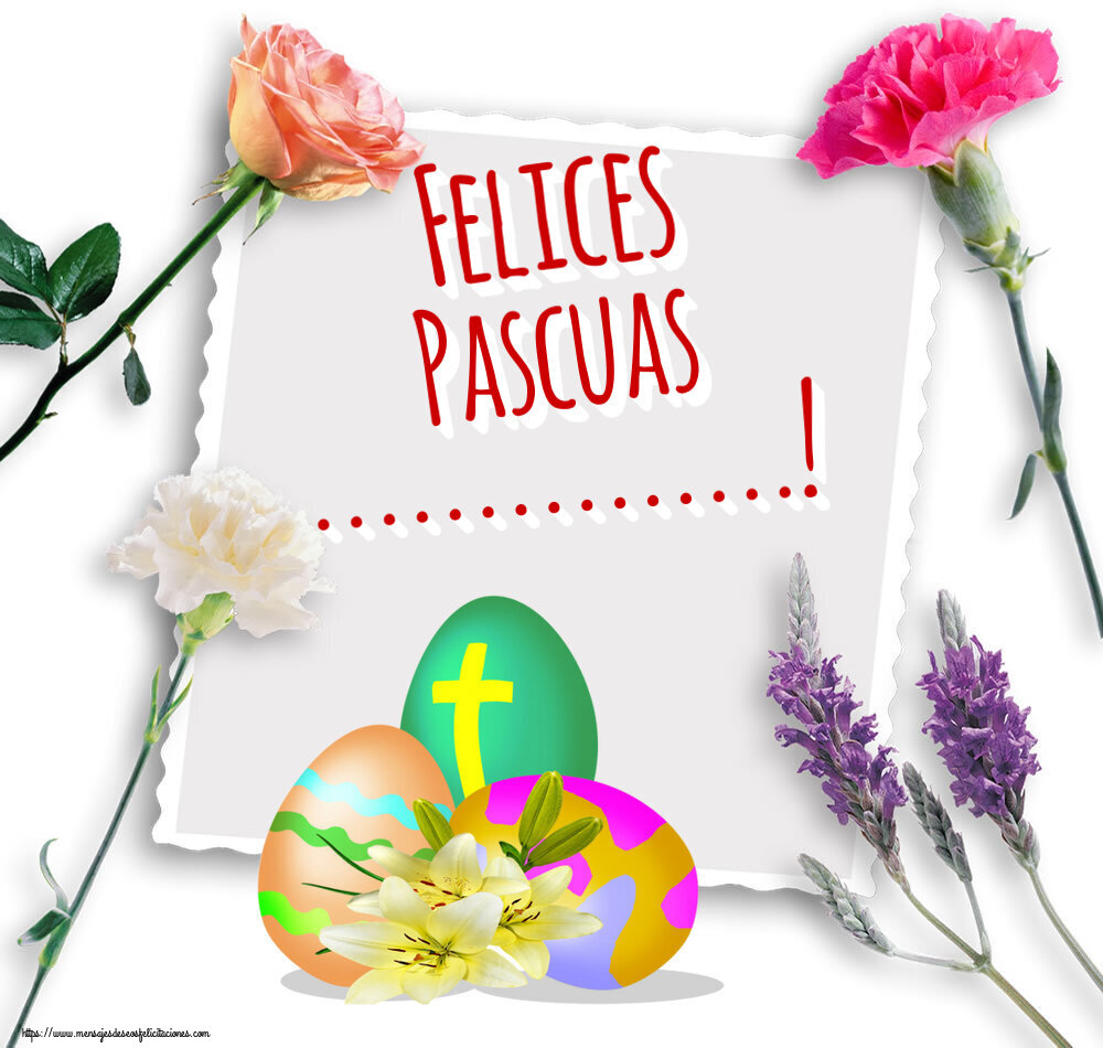 Felicitaciones Personalizadas de pascua - Felices Pascuas ...! ~ huevos con cruz