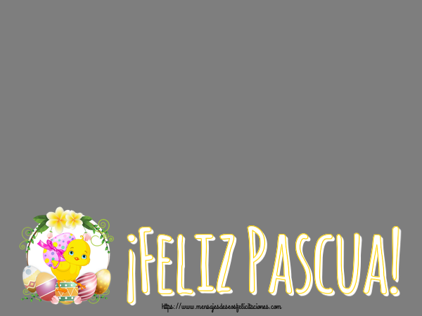 Felicitaciones Personalizadas de pascua - Pollo & 1 Foto & Marco De Fotos | ¡Feliz Pascua! - Marco de foto