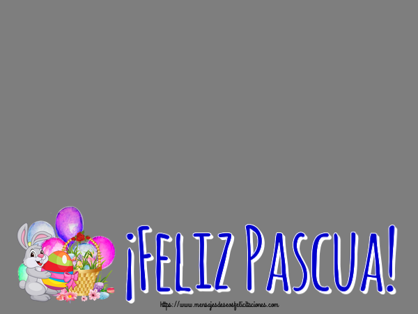 Felicitaciones Personalizadas de pascua - Conejos & 1 Foto & Marco De Fotos | ¡Feliz Pascua! - Marco de foto