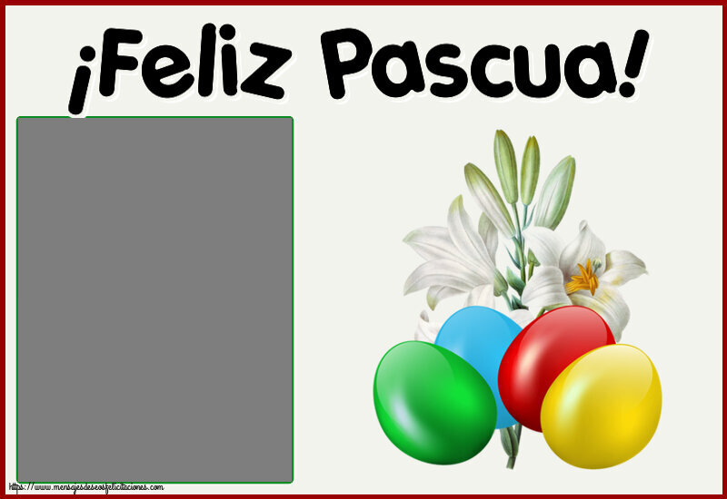 Felicitaciones Personalizadas de pascua - ¡Feliz Pascua! - Marco de foto