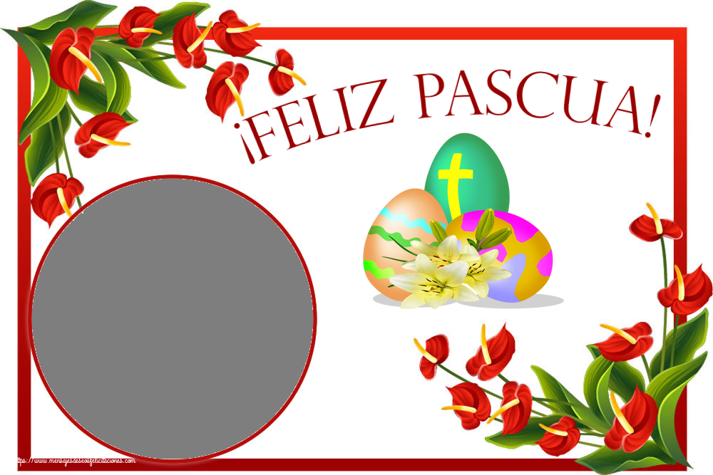 Felicitaciones Personalizadas de pascua - ¡Feliz Pascua! - Marco de foto ~ huevos con cruz