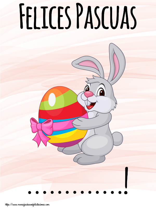 Felicitaciones Personalizadas de pascua - Conejos | Felices Pascuas ...!