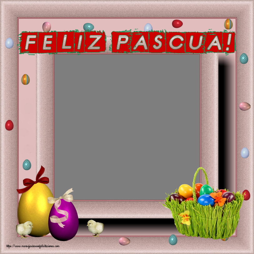 Felicitaciones Personalizadas de pascua - Huevos & 1 Foto & Marco De Fotos | ¡Feliz Pascua! - Crea tarjetaa personalizadas con foto perfil de facebook
