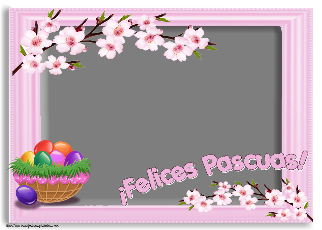 Felicitaciones Personalizadas de pascua - ¡Felices Pascuas! - Marco de foto - huevos de colores