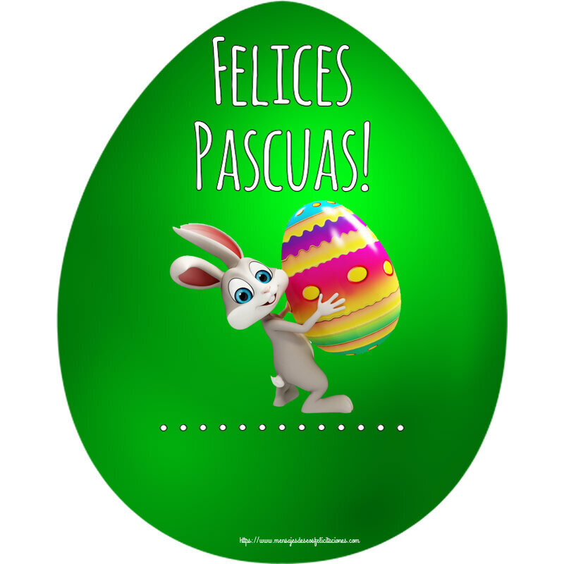 Felicitaciones Personalizadas de pascua - Conejos | Felices Pascuas! ...
