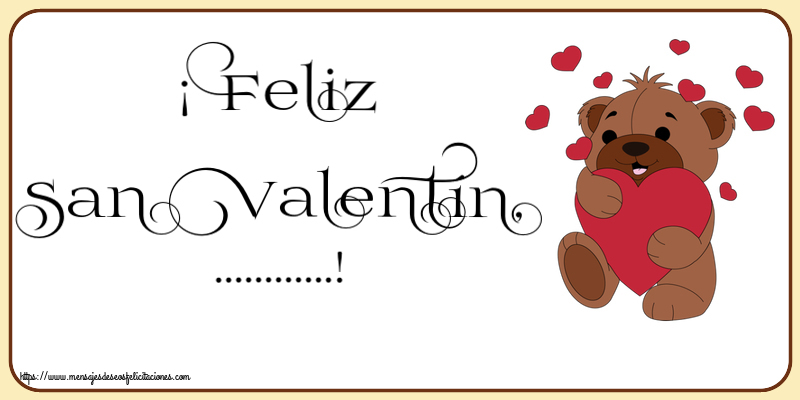 Felicitaciones Personalizadas de San Valentín - Osos | ¡Feliz San Valentín, ...!