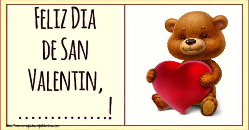 Felicitaciones Personalizadas de San Valentín - Osos | Feliz Dia de San Valentin, ...!