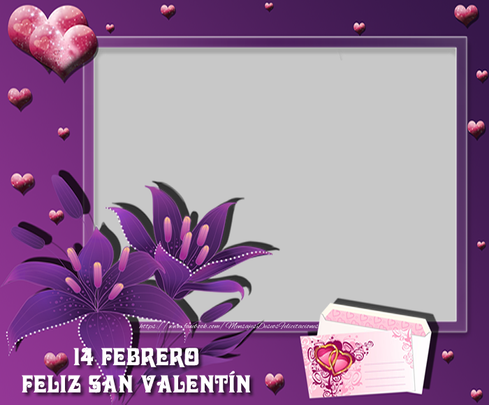 Felicitaciones Personalizadas de San Valentín - Felicitaciones de 14 Febrero Feliz San Valentín con foto!
