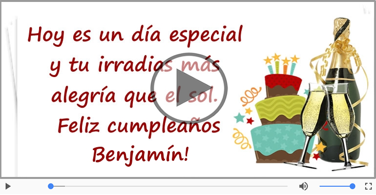 ¡Feliz Cumpleaños Benjamín! Happy Birthday Benjamín!