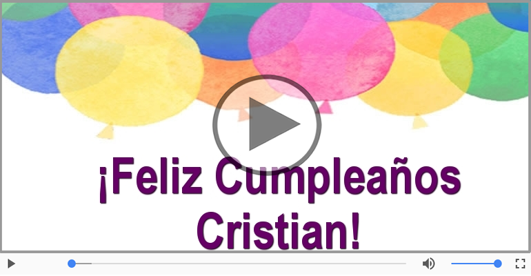 ¡Feliz Cumpleaños Cristian!